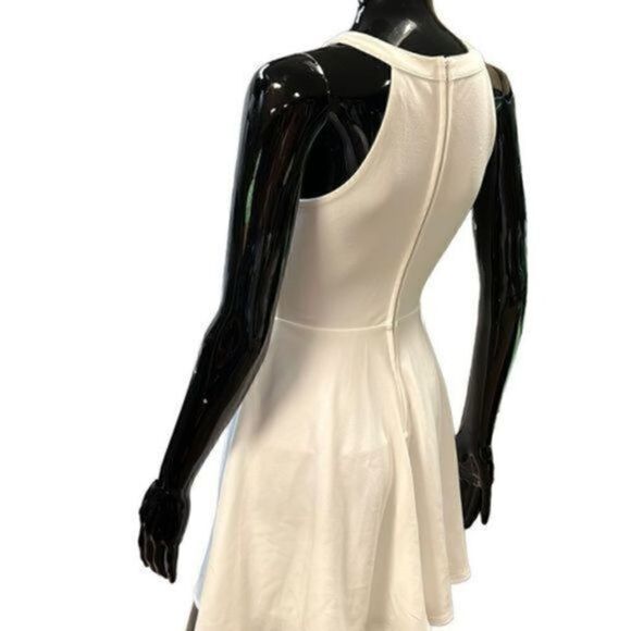 Emerald Sundae white halter top dress w/black & white rhinestones around waist s - Picture 9 of 12
